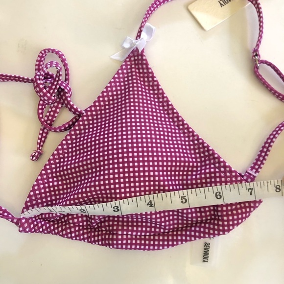 Seamoly Honeymoon Bownot Triangle Top High Cut Bikini Set Size M - Picture 4 of 9